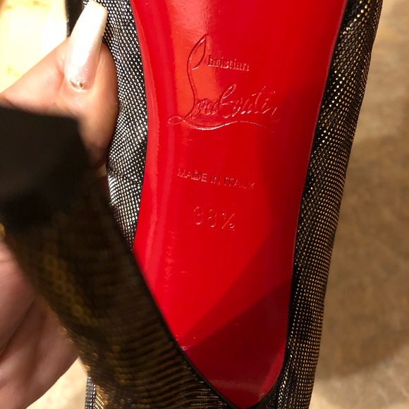 Christian Louboutin Prive Lame Heels - Picture 6 of 8